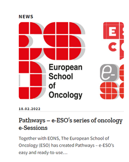 Pathways – e-ESO’s series of oncology e-Sessions